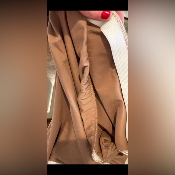 Women’s Brown Stretchy Strapless Bodycon Tube  Full Length Dress W/Slit Size S - Picture 4 of 11